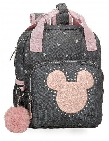 3822221  ADAPT. BACKPACK 28CM.  MICKEY STUDS